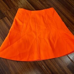 J. Crew Bright Orange A-Line Skirt